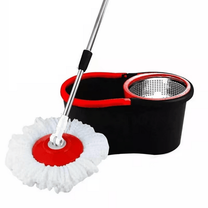 Etrendz 360° FLOOR MAGIC SPIN MOP BUCKET SET PREMIUM ROTATING DRY HEADS WITH 2 HEADS