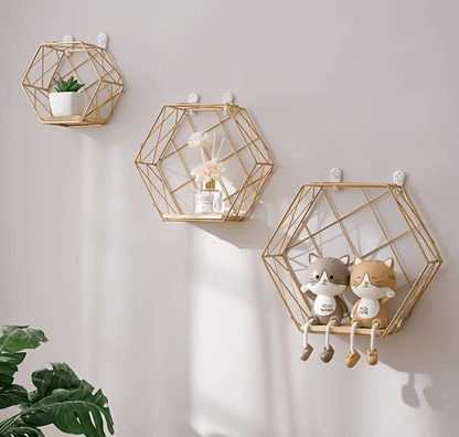 Gold Floating Display Shelves - Set of Three - feature detail 11