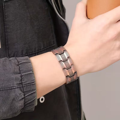 1pc Men'S stainless steel bracelet, Fashionable And Comfortable to Wear, Suitable for Boyfriends And Fathers As The Best Gift