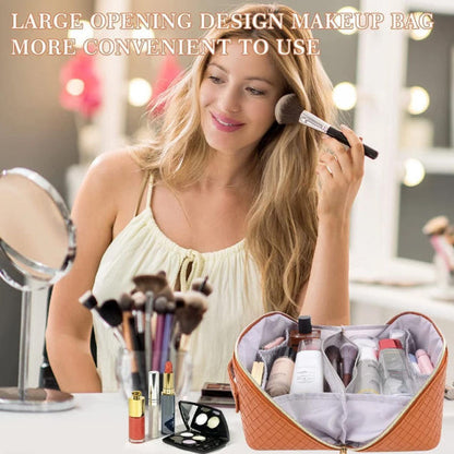Women'S Large Capacity Travel Makeup Bag, Waterproof Portable Toiletries Storage