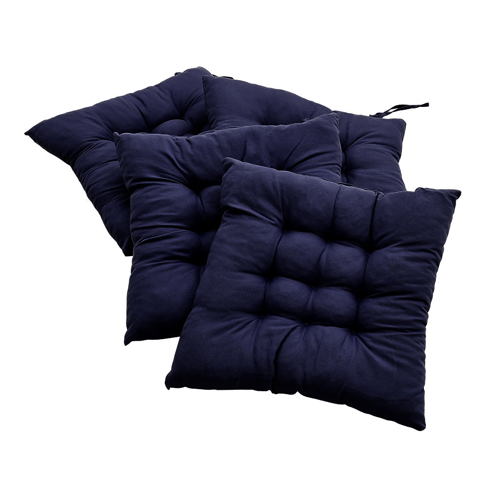 4pcs Solid Coloured Chair Cushions - Machine Washable and Durable, with A Knitted Design for Comfort and Support, Suitable for Garden, Dining and Office Chairs 40*40*5 Cm, Multi-colour Choice