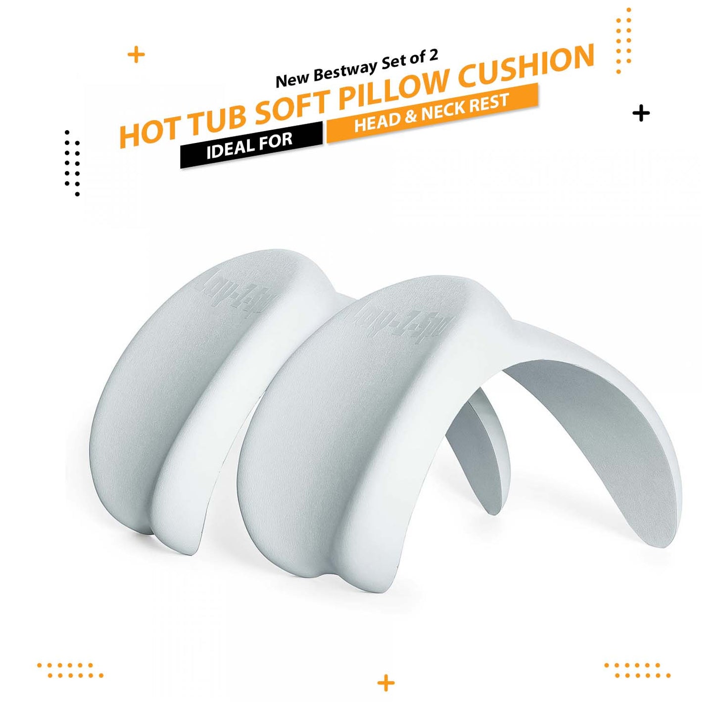 Bestway Lay-Z-Spa Hot Tub Soft Set of 2 Head Rest Neck Pillow Cushion