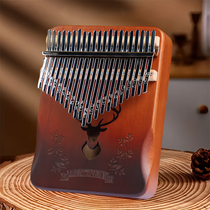 21 Keys Thumb Piano Kalimba set with Tuning Hammer & Accessories - Elegant Acoustic Musical Instrument for Beginners, Includes Storage Bag, Durable Wooden Construction, Perfect Holiday Gift, Musical Instruments