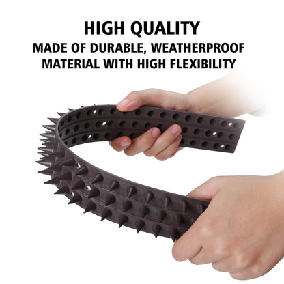 9-Pack Heavy-Duty Bird & Cat Spikes - Outdoor Anti-Climb Fence spikes, Easy Installation No Tools Needed, Weatherproof for Balcony, Patio, Garden, Rooftop - Non-Toxic Animal Deterrent, Patio Security, Durable Strip, Reliable Protection, Pest Control, Prop