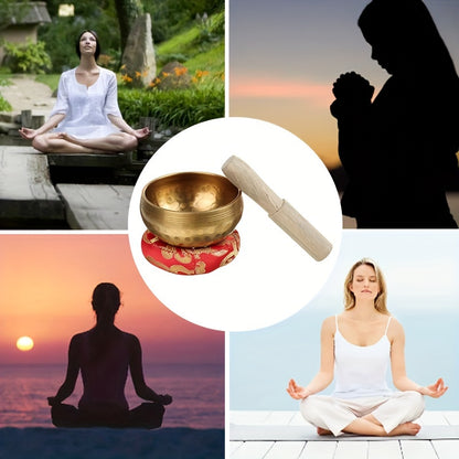 Meditation Traditional Healing Singing Bowl Tibetan Buddhism Nepal Hammer & Mat