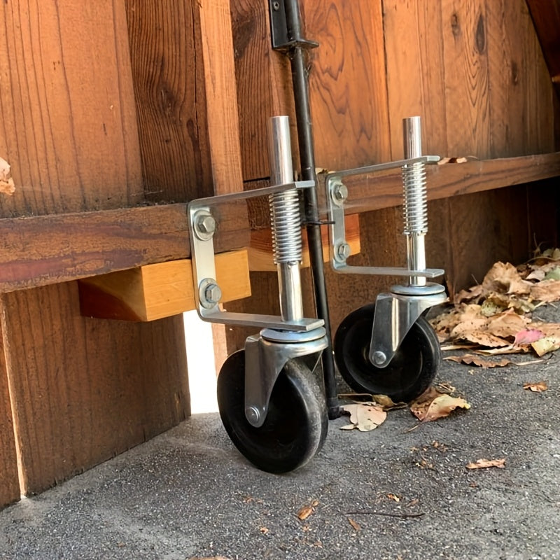 2 X SPRING LOADED HEAVY DUTY GATE WHEELS Farm Timber Door 10.16cm Swivel Wheel Fence