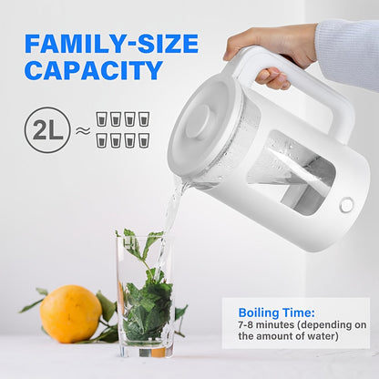 1pc 2L Quickboil Electric Kettle, Send A Sponge Brush, 1500W High Power Fast-Boiling Electric Kettle, 220V Portable Design with Stainless Steel Accents Ideal for Home & Office Use, Multi-Functional Perfect Modern Kitchens