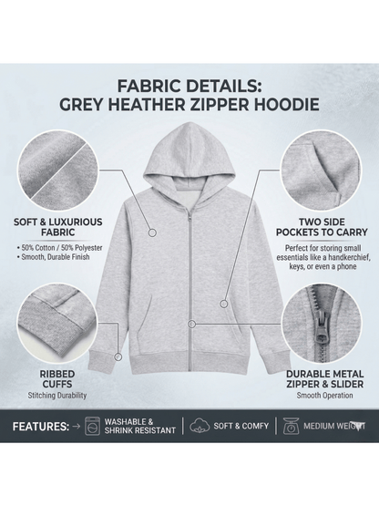 GW CLASSY OUTFIT Boys Girls Casual Fleece Hoodie Kids Lightweight Zipper Sweat Shirt Soft and Comfortable for School and Everyday