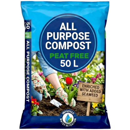 40/50L Peat Free Multi-Purpose Compost Mix for Outdoor Plants, Potting & Seed Starting