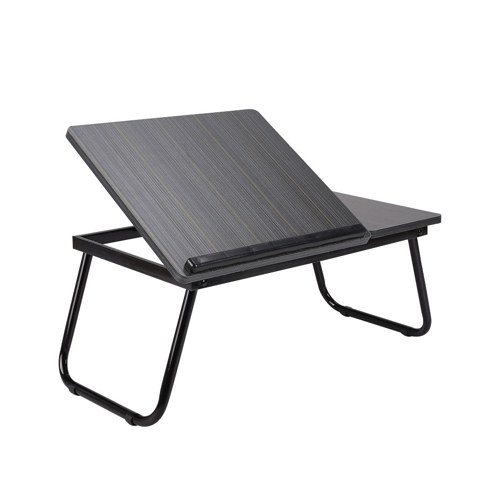 Folding Lap Desk With Cup Holder, Foldable Laptop Table For Bed, Portable Bed Desk For Studying, Reading And Writing, Notebook Stand For Couch Sofa Floor, 23.05*12.8*9.45 Inches Black