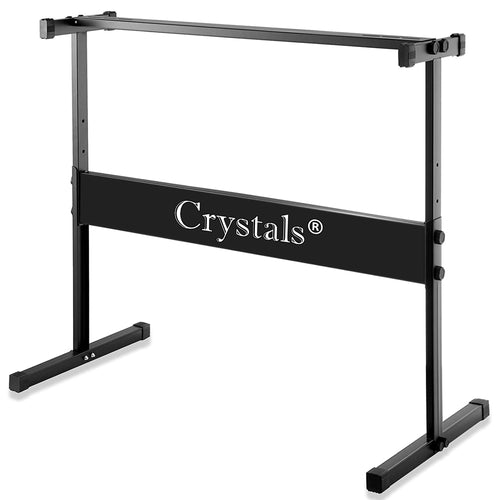 Full-Size Keyboard Stand – Adjustable X-Frame Piano Stand with Non-Slip Rubber Caps, Heavy-Duty Steel Construction, Foldable Design for Digital Pianos, Keyboards & Synthesizers
