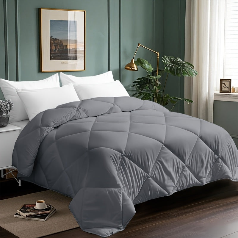 Grey Diamond-Quilted Duvet – 2.5, 7.5 or 13.5 Tog