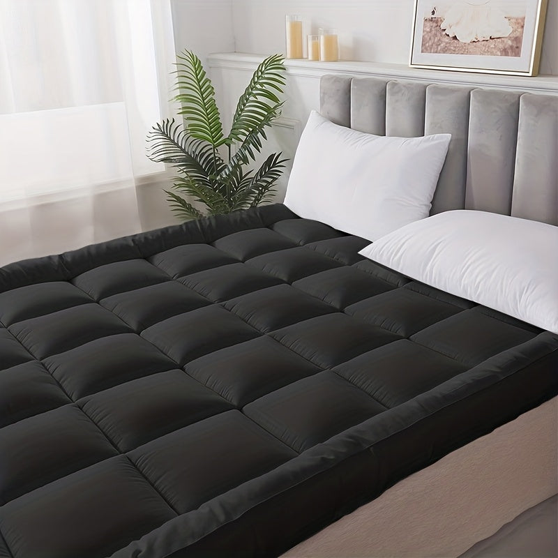 Luxury Cooling Mattress Topper 4-Inches/ 10cm Deep I Fitted Bed Mattresses Beds with Soft Fiber I Single Double King Super King Small Double Bedding Size (1100GSM Microfibre Filling)