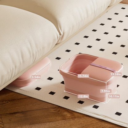 Foldable Foot Massager with Heat, Temperature Control And Bubbles, Foot Spa with Touch Screen, 6 Rollers And Pumice Stones, Foot Soak,, The Perfect Gift Choice for Family And Friends
