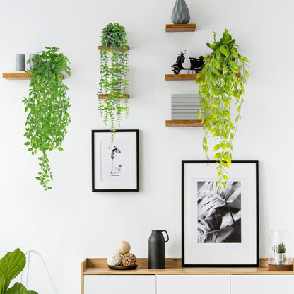 Artificial Hanging Plants Fake Ivy Vine with Pot Faux Greenery Hanging Basket for Indoor Outdoor Home Decor Wall Patio Office Shelf Room Decoration