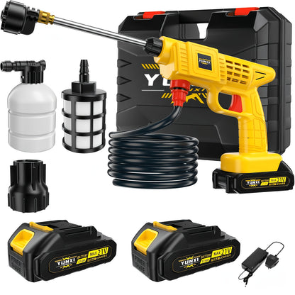 High Pressure Water Gun, Powerful Cleaning Tool for And Gardens, Portable Wireless Electric Cleaning Tool, Ergonomic Design, Durable Plastic, Portable High-Pressure Cleaning Machine for Car/ Fence/ Floor Cleaning And Watering, Is a Great Gift