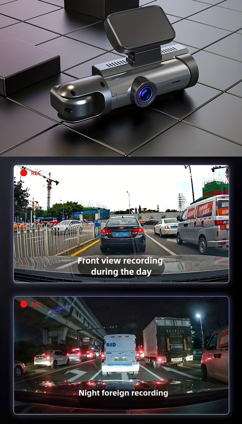 2026 Latest Dual-Lens Car Dash Cam, 1080P Front And In-Car Recording, Optional 32GB Memory Card, Equipped with 3.16-Inch IPS Screen, Night Vision, G-Sensor, Vehicle Safety Monitoring, Motion Detection, Loop Recording, Car Dash Cam, Dual-Lens Design