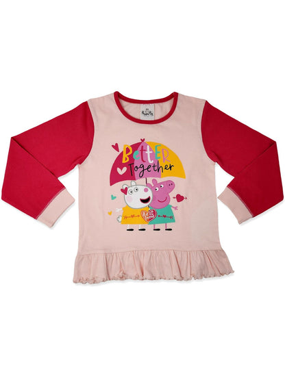 Peppa 100% Cotton Long Pyjama Set 18m-7yr, Stocking filler xmas gift