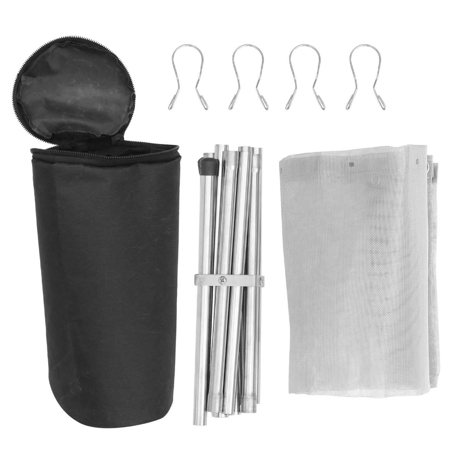 Mesh Camping Fire Pit, Folding Portable Steel Mesh Camping Fire Pit, Outdoor Wood Burning Bonfires Rack, Stainless Steel Fire Pit, with Carrying Bag BBQ Additions, Grill Additions, Outdoor Supplies