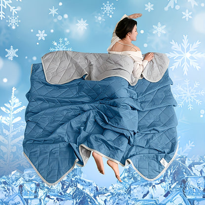 1pc Summer Cool Blanket, Cool Blanket. Suitable for Hot Sleepers, Lightweight Air-Cooled Quilt, Adult Heat Absorbing Soft And Breathable Smooth Cover. Solid Color, Brings Summer Comfort, Skin Friendly And Washable