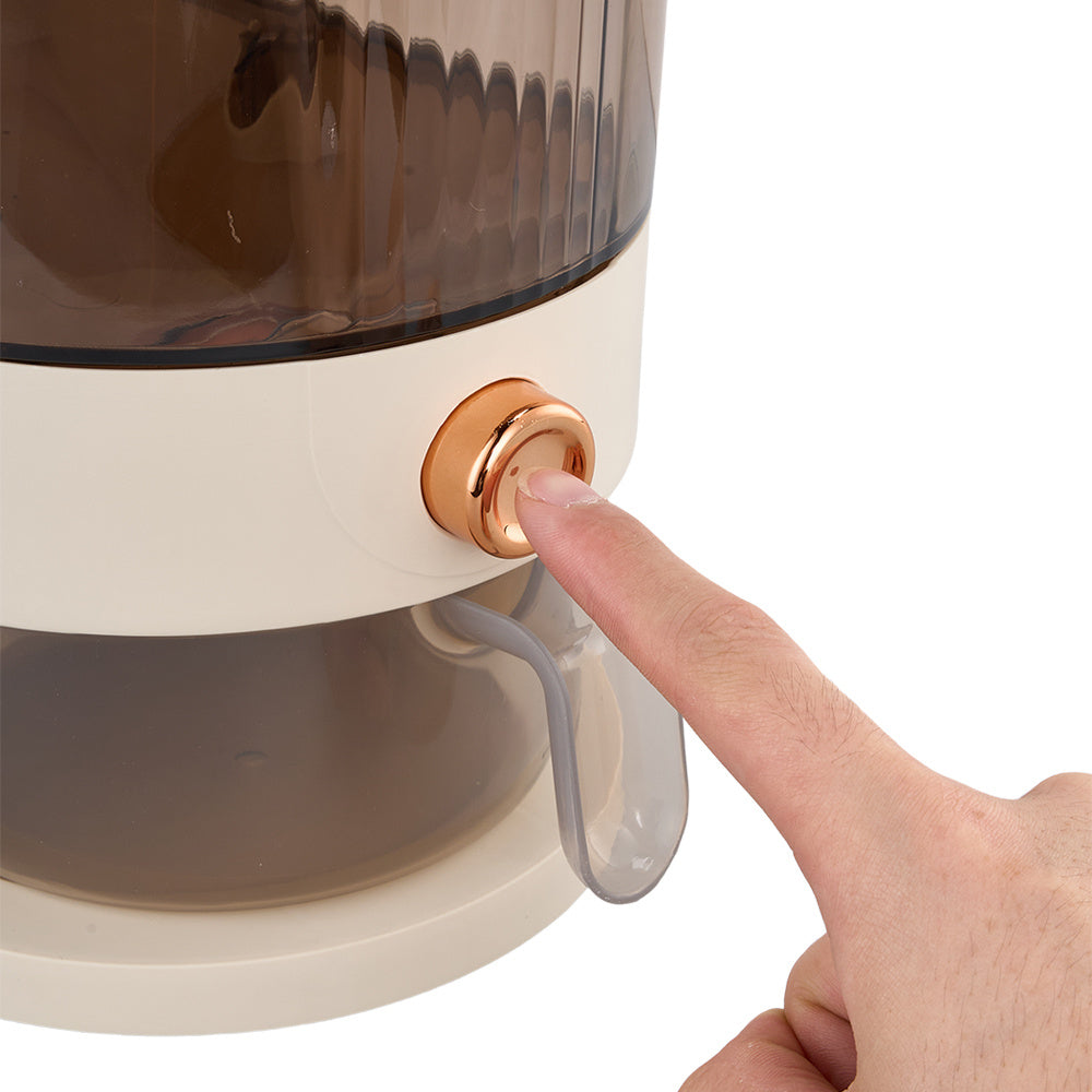 5/ 10KG Rice Dispenser, Rice Containers Storage with Measuring Cup Household Cereal Dispenser Bucket for Rice, Flour, Salt, Oat, Cereals, Cream White