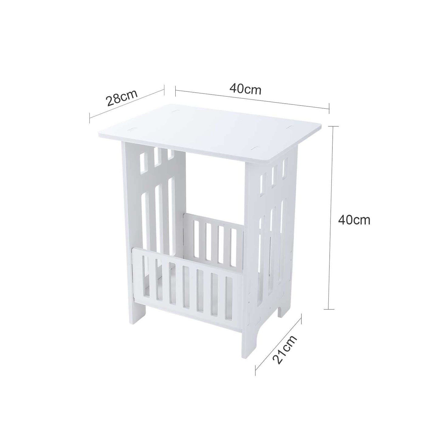 Small Side Table Side End Coffee Table Beside lamp Stand Nightstand Storage Shelf for Living Room Bedroom Bathroom Office Hallway White