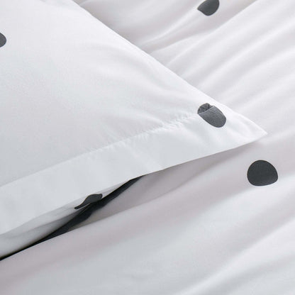 3pcs Polka Dot Printed Duvet Cover Set, Reversible Soft Breathable Microfiber, All-Season, Machine Washable, Includes Pillowcases for Bedroom, Guest Room, Dorm