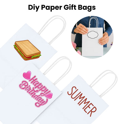 100-Pack Kraft Paper Bags with Handles – Ideal for Gift Wrapping, Parties, Holiday Celebrations & Retail Use