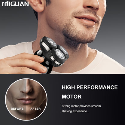 Electric Razor for Men, 3in 1 Electric Shaver Nose Hair Trimmer USBRechargeable Portable Razor 3D Floating Blade Digital Display ShavingBeard Machine