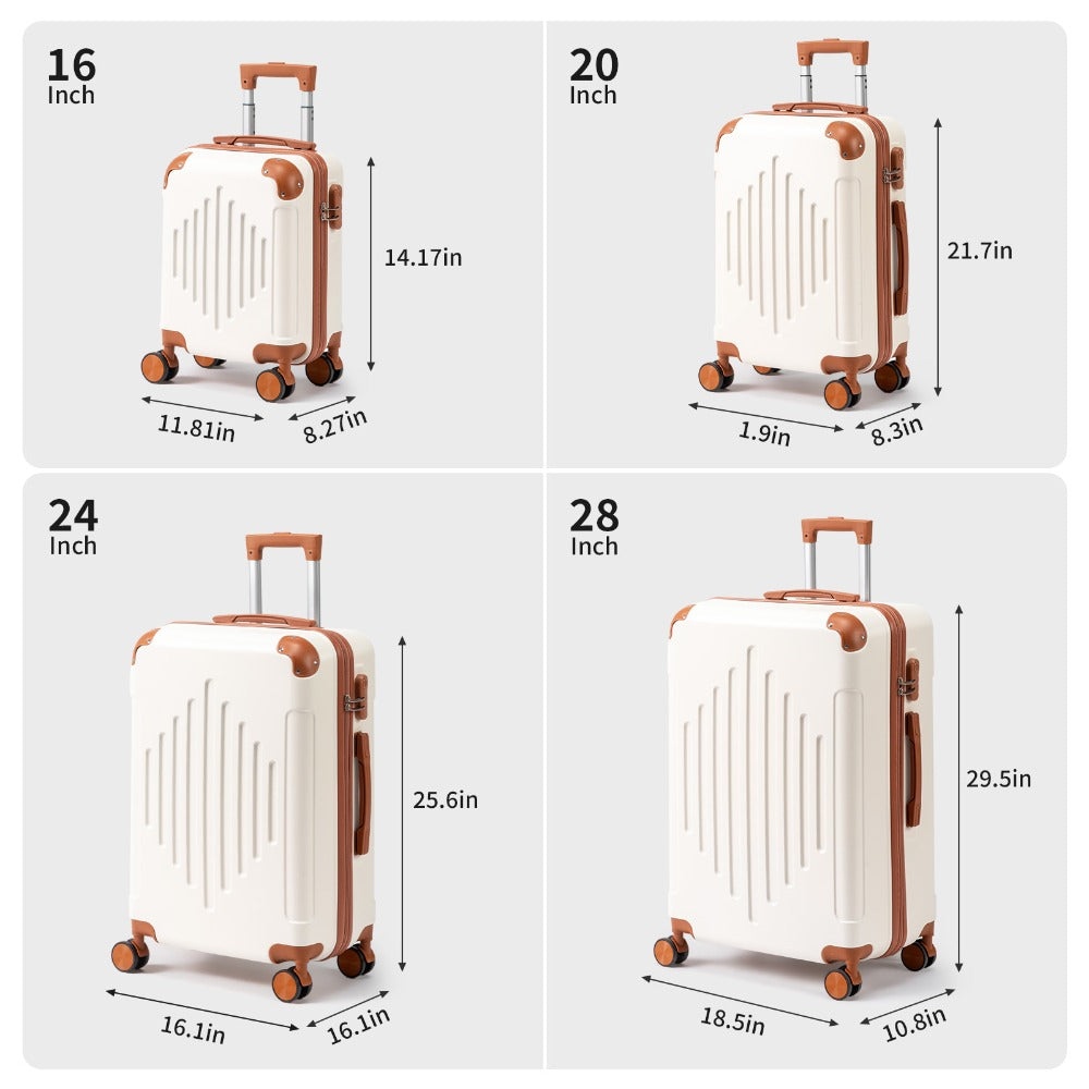 Hard Shell Luggage Set 3 4 5 Piece ABS Suitcase Set with 360° Spinner Wheels Expandable Lightweight Hardside 12 16 20 24 28 Inch 7 Colour Combinations UK