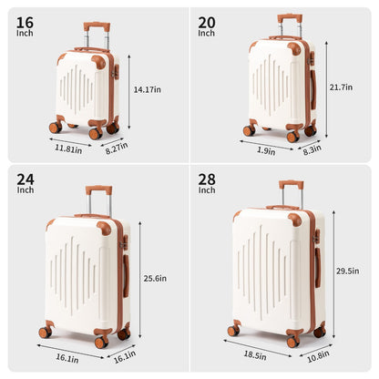 Hard Shell Luggage Set 3 4 5 Piece ABS Suitcase Set with 360° Spinner Wheels Expandable Lightweight Hardside 12 16 20 24 28 Inch 7 Colour Combinations UK