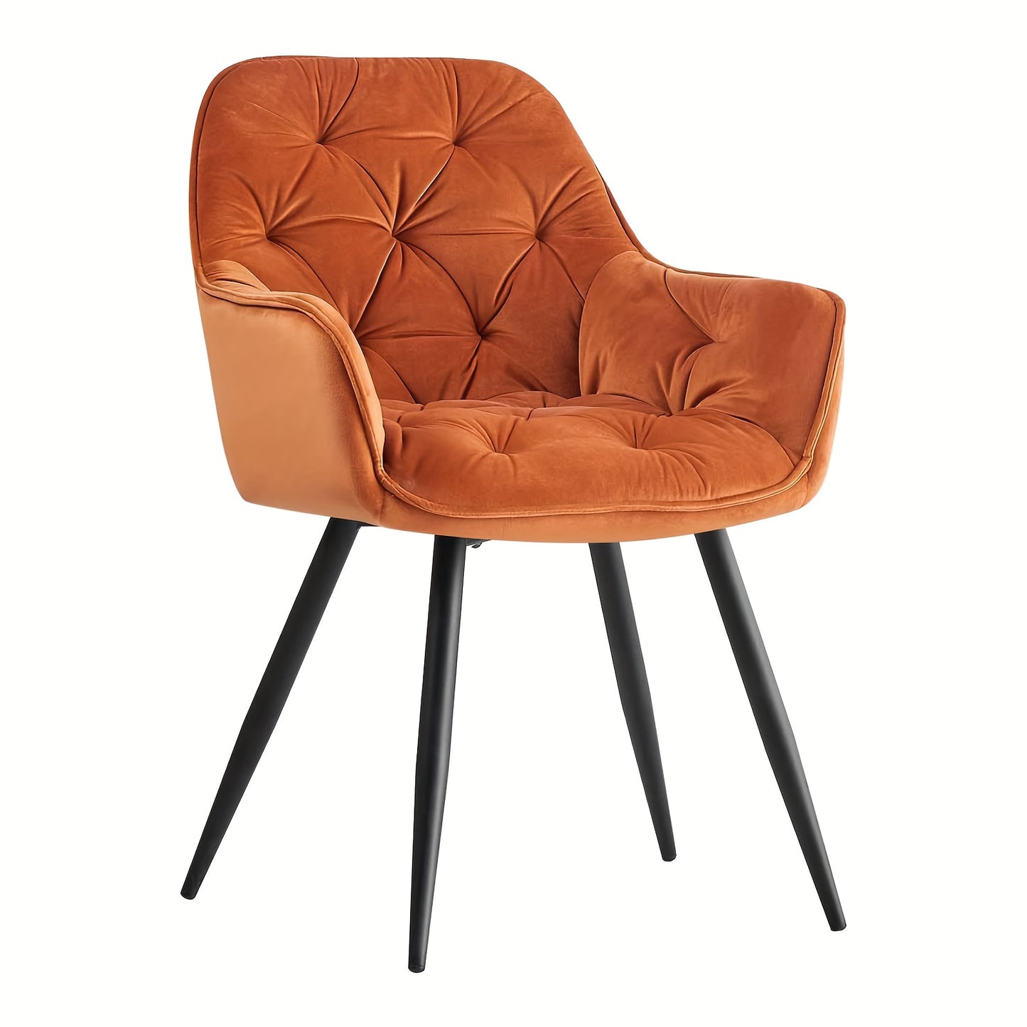 Velvet Dining Chairs with Armrests – Upholstered High-Density Foam Seat, 83cm Tall, 1pc, 2pcs or 4pcs Set for Kitchen, Living Room, Bedroom & Lounge, 7 Colours