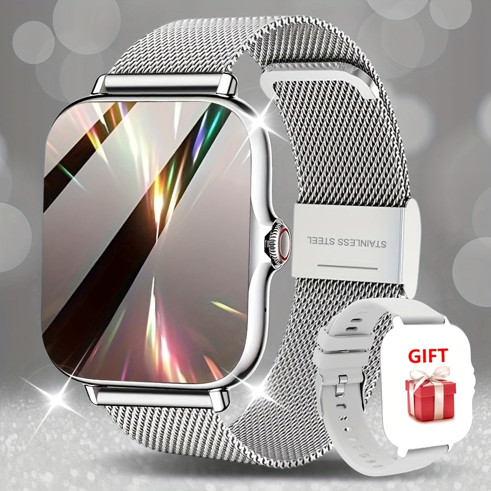 Smartwatch, Women's Watch with a 1.84-inch Touch Screen, Classic Strap, Featuring Call Alerts/message Alerts/alarm Reminders/multiple Sports Modes and Many More Functions, Perfect as a Christmas/New Year/Birthday Watch Gift