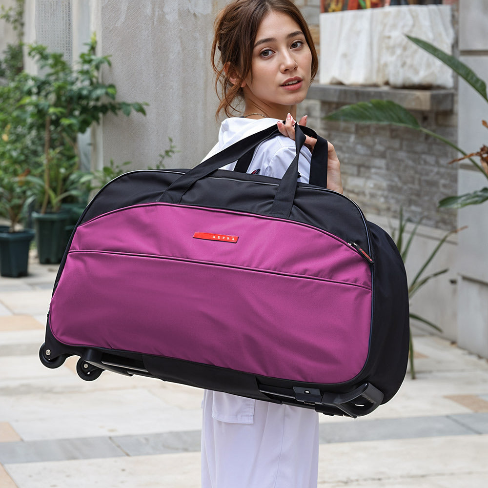 Large Capacity Rolling Travel Bag with Wheels, Lightweight Foldable Luggage Duffel for Weekend Getaways, Business Trips, and Airport Travel, Spacious Carry - on Tote for Packing Essentials