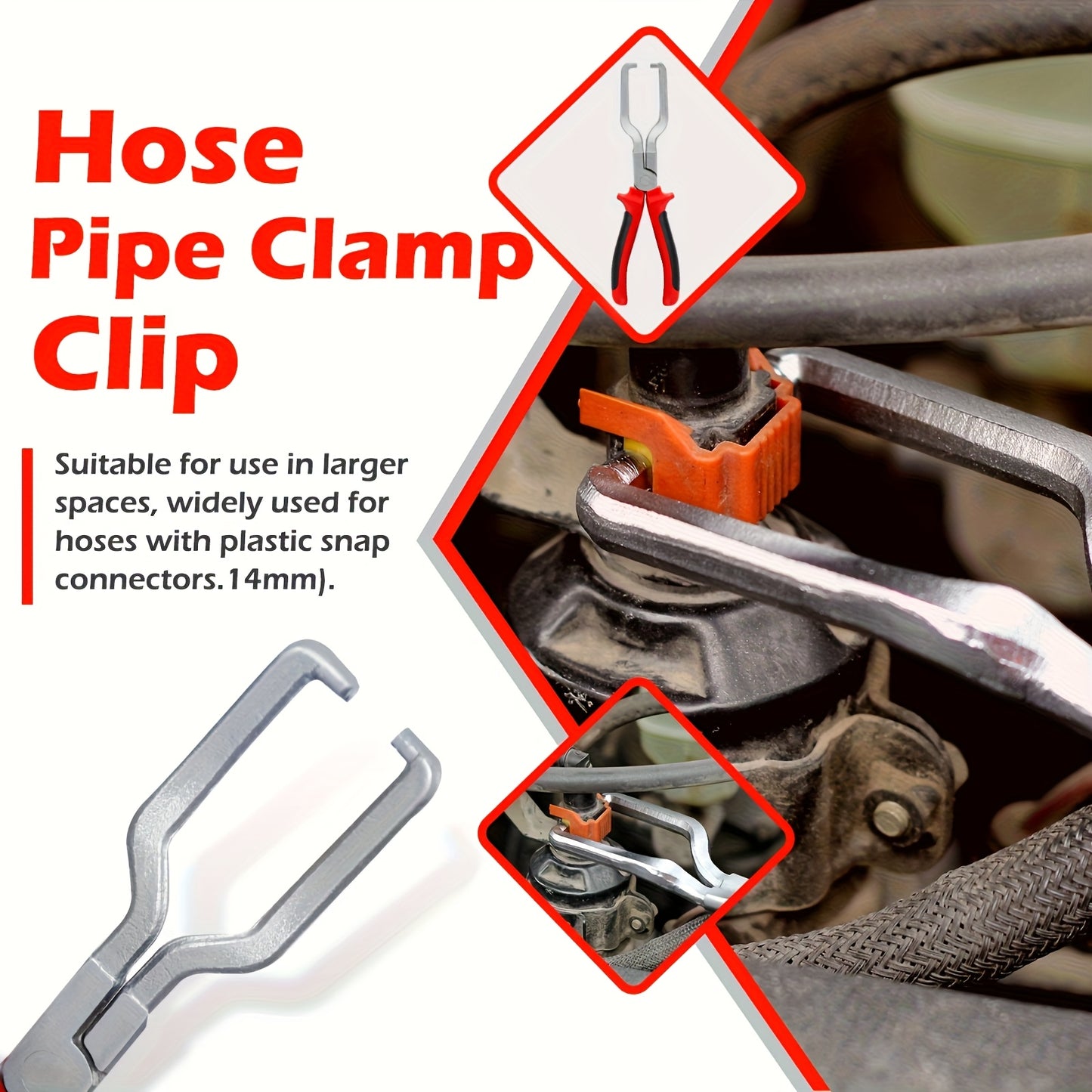 4pcs Set of Multifunctional Hose Clamp Pliers – Fuel Line Disconnection And Removal Tool Set for Car Maintenance, Suitable for Car And Truck Maintenance, Industrial And Home Repairs, Disassembly Tools, Fuel Water Pipe Maintenance