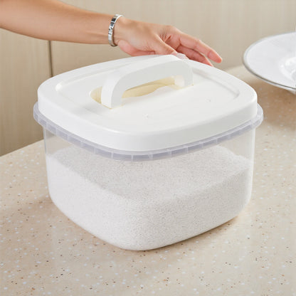 5-10KG Airtight Food Storage Container with Lid and Measuring Cup Plastic Portable Cereal Container for Kitchen, Storage Bin for Rice Beans, Flour, Pet Food