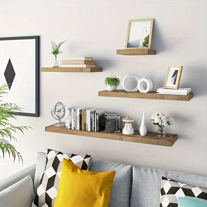 1pc Floating Shelf Wall Shelf Free-floating Shelf Wall Shelf Bookshelf Wooden Board for Books, Pictures, Decorations, Floating Shelves