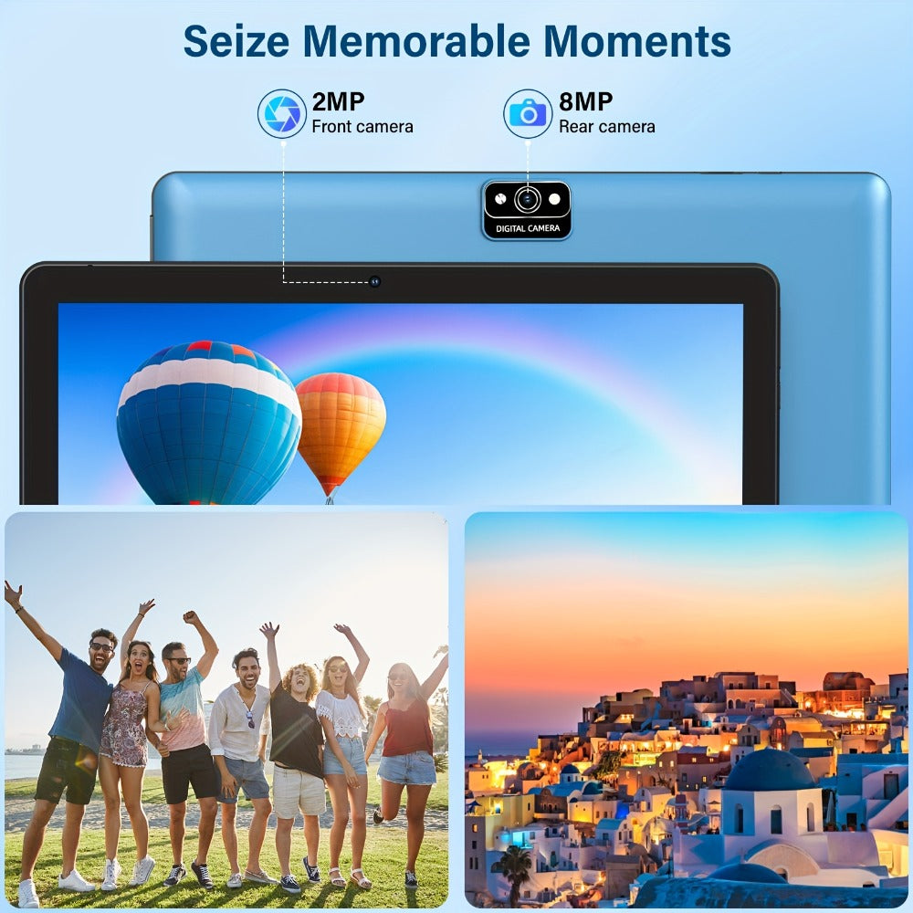 Android 15 Tablet 10 Inch 12GB RAM 64GB ROM 1TB Expandable IPS 1280x800 6000mAh Dual Camera 2MP Front 8MP Rear Holiday Gift Tablet