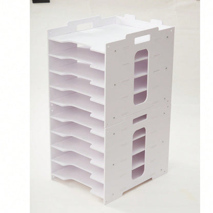 10/7/5-Tier Office Paper Organizer for Desk Desktop File Holder Desk Letter Tray A4 Paper Holder Document Storage Rack for Home Office School