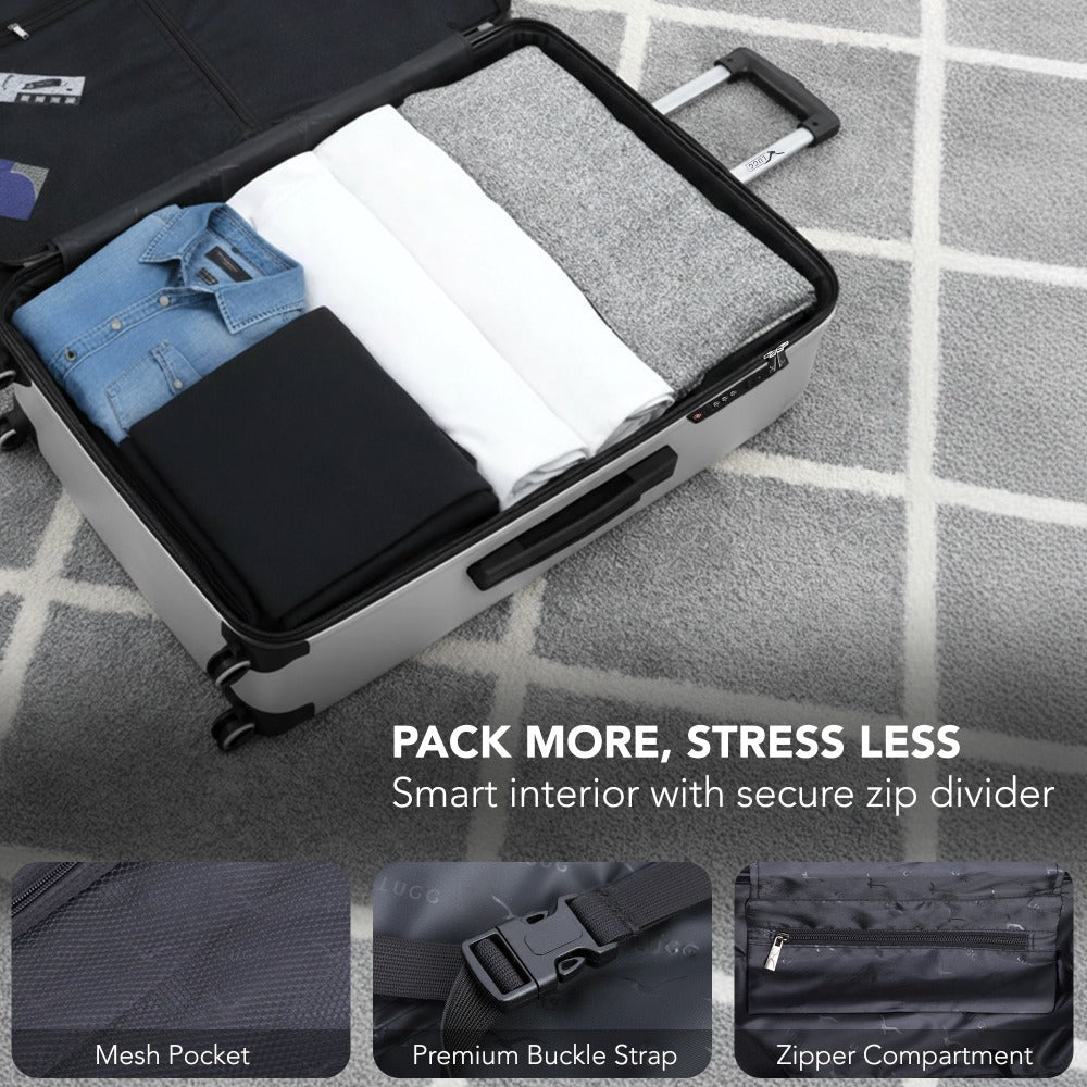 28 Inch Large Suitcase Lightweight ABS Hard Shell with TSA Lock & 4 Spinner Wheels - 75x49x29cm Check-In Luggage, Water-Resistant, UK Stock