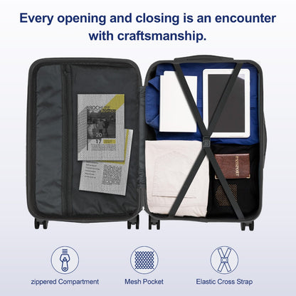 5-Piece Hard Shell Spinner Luggage Set for Family & Group Travel – 12 16 20 24 28 Inch Lightweight Suitcases with Carry-On | 5 Colours | Free UK Delivery