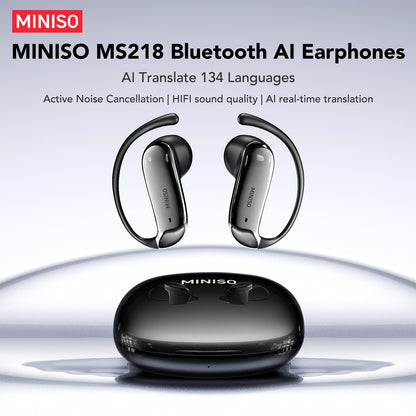 2026 Flagship Wireless AI Earbuds with 134-Language Real-Time AI Translation, Active Noise Cancellation Technology, Hi-Fi High-Fidelity Sound Quality, New Micro-In-Ear Suspension Design, 4.6G Ultra-Lightweight, Flexible Titanium Alloy Ear Hooks