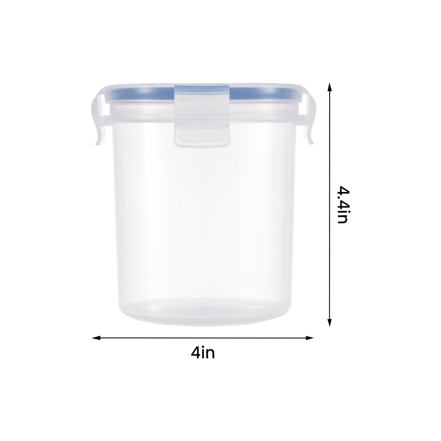 Overnight Oats Containers with Lids (4 Pack) – 16 oz Plastic Jars, Airtight Locking Seal Portable Cereal & Milk Storage, Oatmeal To-Go Jars