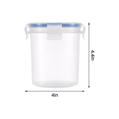 Overnight Oats Containers with Lids (4 Pack) – 16 oz Plastic Jars, Airtight Locking Seal Portable Cereal & Milk Storage, Oatmeal To-Go Jars