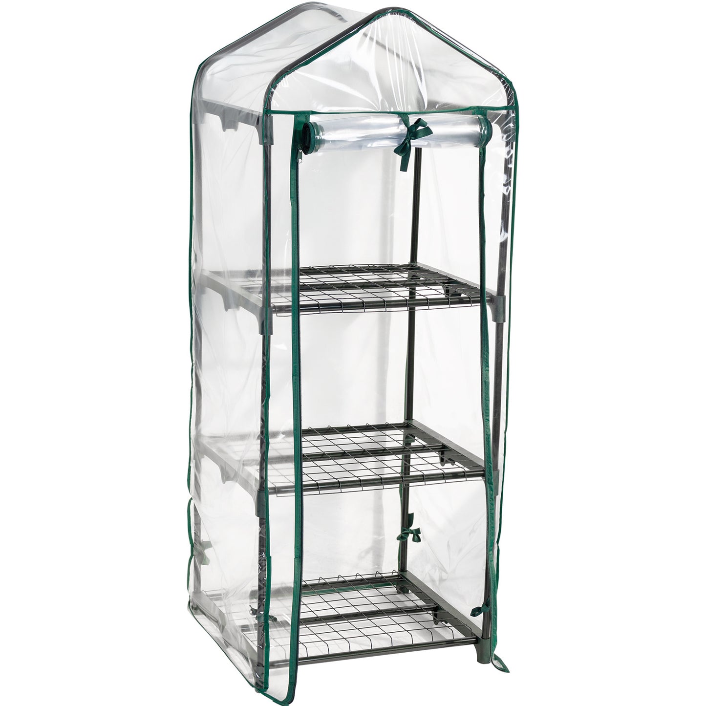 3 Tier Greenhouse, Small Plant Greenhouses, With Transparent Plastic PVC Cover, Indoor outdoor tent garden greenhouse (51 x 45 x 130 cm)