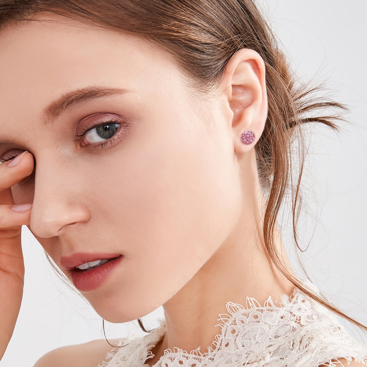 SHZYLN24 Pairs of Girl and Lady Earrings - 316L Stainless Steel Stud Earrings, Cute CZ 4mm Mini Flat Back Screw Earrings Set., for Teenager