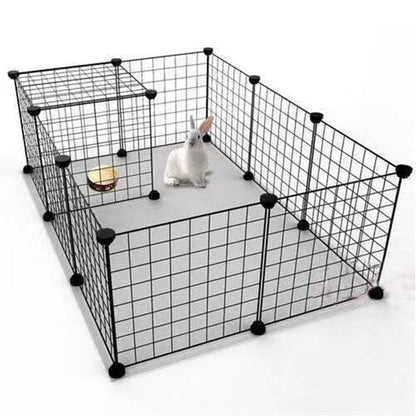 Dog Playpen, Cat Playpen, Small Animal Playpen Metal Pet Playpen for Small Dogs Cats Including 12 Panels, Portable Small Animal Wire Cage for Indoor Yd Fence for Guinea Pigs, Rabbits Kennel Crate Fence, Dog Fence for Puppy, Kitten, Hamster, Turtle, Hedgeh