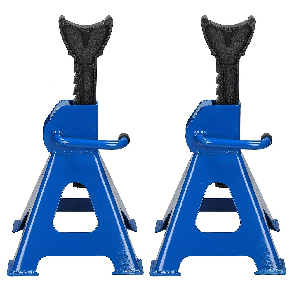 3-Ton Heavy-Duty Ratchet Jack Stand, 9 Levels, 190X200X235Mm, for Cars, Caravans, Vans, Garages And Workshops, Vehicle Lifting Tools, Auto Repair Tools, Car Enthusiasts, Car Jacks, 2-Pack
