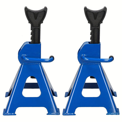 3-Ton Heavy-Duty Ratchet Jack Stand, 9 Levels, 190X200X235Mm, for Cars, Caravans, Vans, Garages And Workshops, Vehicle Lifting Tools, Auto Repair Tools, Car Enthusiasts, Car Jacks, 2-Pack