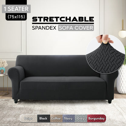 1pc Stretchable Spandex Elastic Sofa Cover – 1, 2, 3 Seater Polyester Spandex Furniture Protector, Anti-Slip Grip & Pet-Friendly, Machine Washable, Perfect for Living Room & Home Decoration
